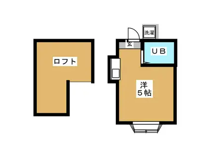 ネオステーションプラザ白楽(ワンルーム/2階)の間取り写真