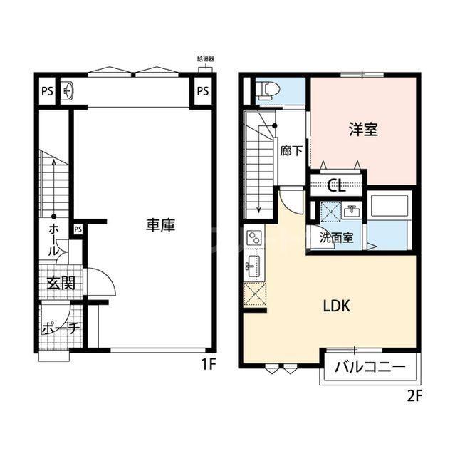 アヴァンティ環八西台(1LDK/1階)の間取り写真