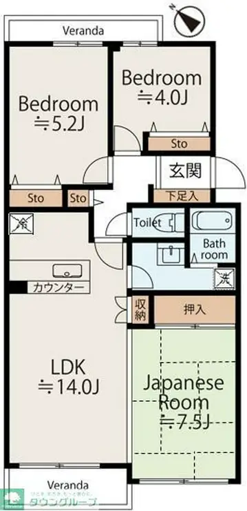 キャピタルマンション志木 2階階 間取り