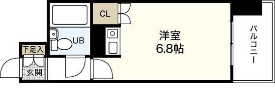 ダイアパレス皆実町(ワンルーム/4階)の間取り写真