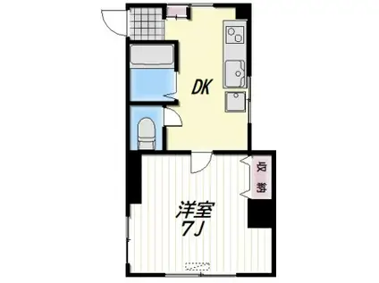 PRIER(1DK/4階)の間取り写真