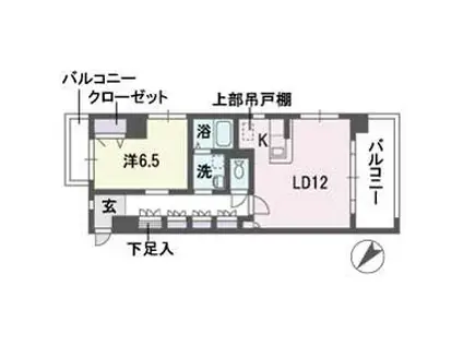 エンシェント山荘通(1LDK/2階)の間取り写真