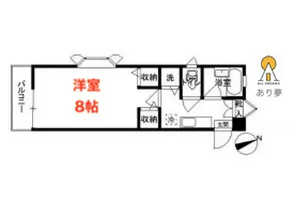 フローレンス山手(1K/2階)の間取り写真