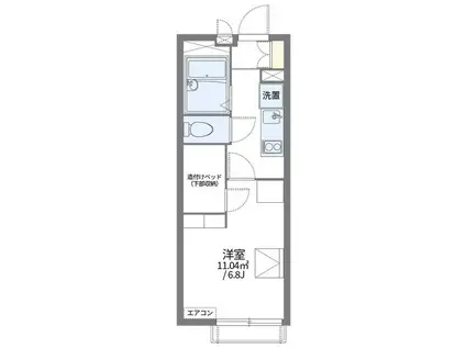 レオパレスアンリミテッド(1K/3階)の間取り写真