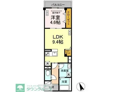 SKEY RESIDENCE塚越(1LDK/5階)の間取り写真