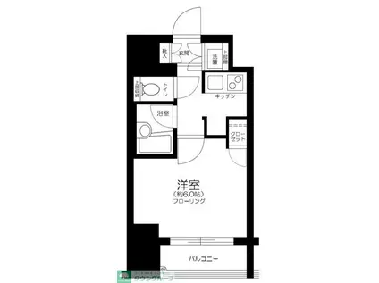 ドルチェ日本橋浜町壱番館(1K/5階)の間取り写真