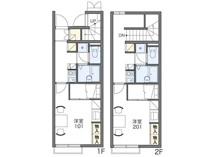 レオパレスデンファレ花田II(1K/1階)の間取り写真