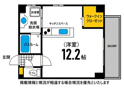 テリア出汐(ワンルーム/9階)の間取り写真