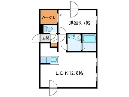 CRES920 クレス920(1LDK/2階)の間取り写真