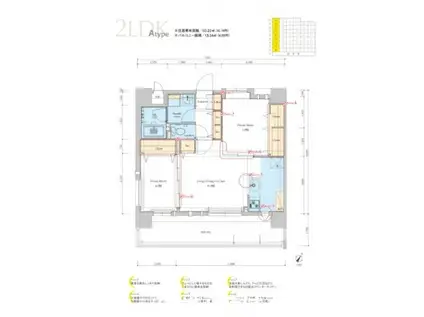 ネストピア博多グランドステージ(2LDK/5階)の間取り写真