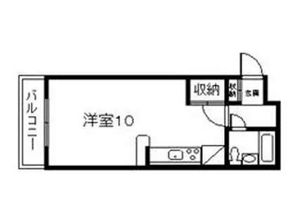 オリーブハイツ(ワンルーム/3階)の間取り写真