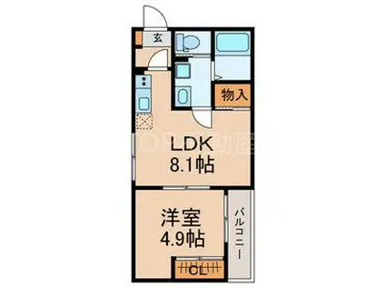 BON APPETIT(1LDK/2階)の間取り写真