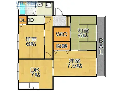 グランシードM(3SDK/1階)の間取り写真