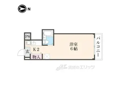 ヴィラドリーム(1K/2階)の間取り写真