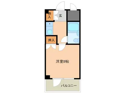 アミティー塚口(1K/6階)の間取り写真