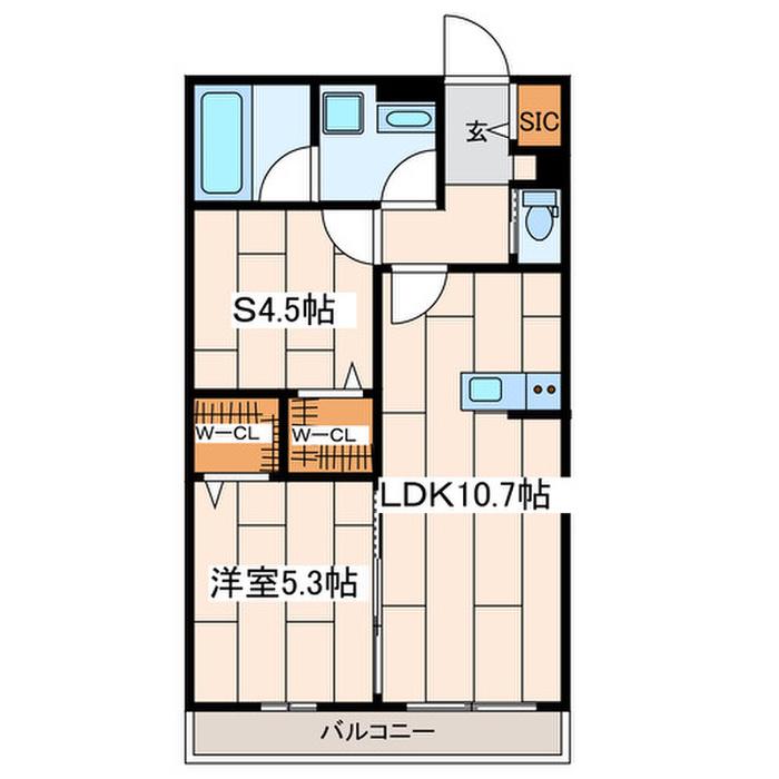 さくら十番館(1SLDK/1階)の間取り写真