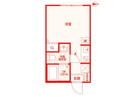 ラフィーネ三ッ沢南町(ワンルーム/2階)の間取り写真