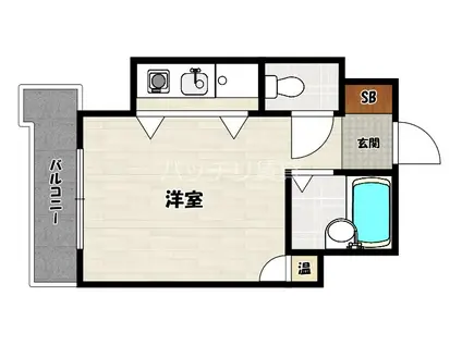 モアフィールド箱崎II(ワンルーム/8階)の間取り写真