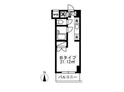 クラブリーシュ(1K/5階)の間取り写真