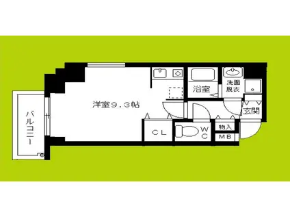 キャピトル新大阪(ワンルーム/7階)の間取り写真