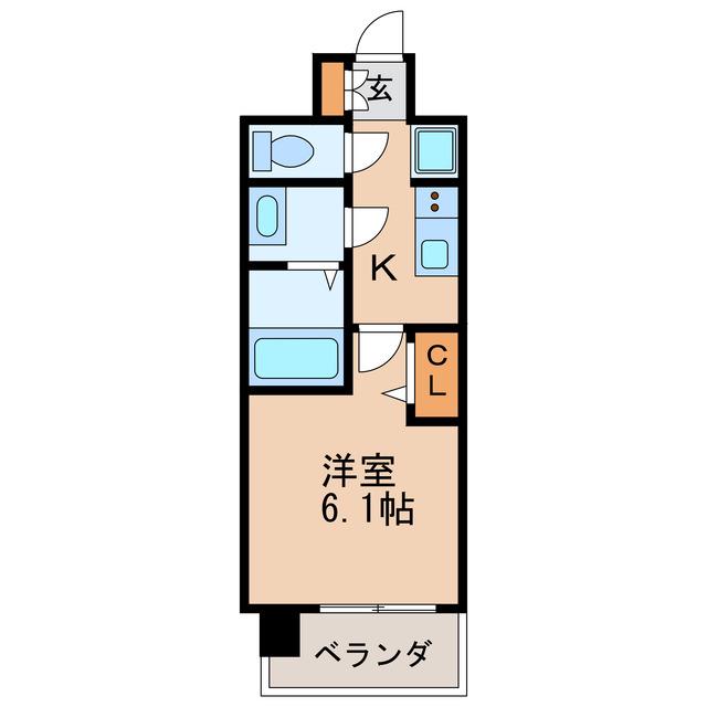MAXIV新栄(1K/2階)の間取り写真