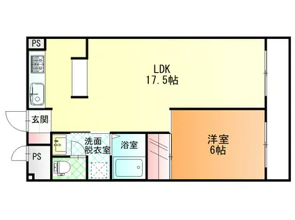 太田リッチコンドミニアム(1LDK/2階)の間取り写真