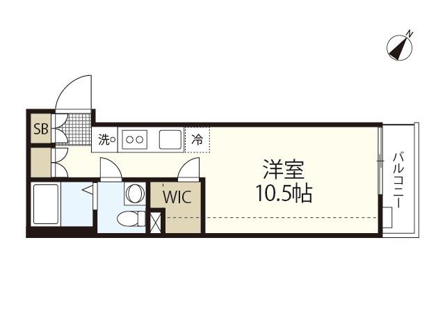COLLINA中山新町(ワンルーム/2階)の間取り写真