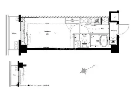 AZEST志村坂上II(1K/5階)の間取り写真