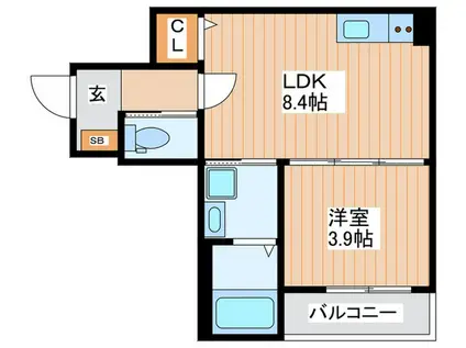 たからの森(1LDK/1階)の間取り写真