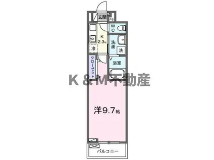 アルティザン(1K/3階)の間取り写真