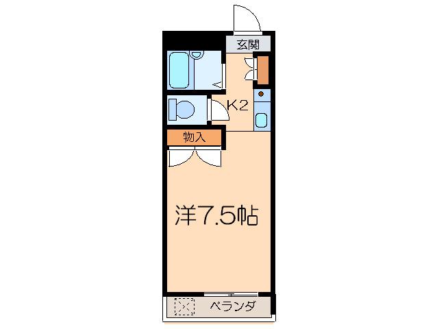 和浩ビル(1K/4階)の間取り写真