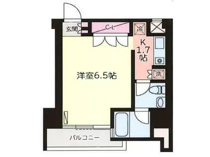アッパルタメントベラヴィスタ(1K/6階)の間取り写真