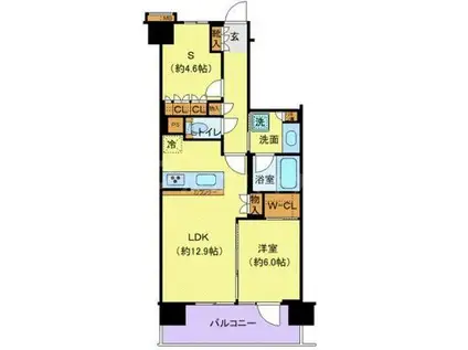 プレサンスロジェ西葛西(1SLDK/1階)の間取り写真