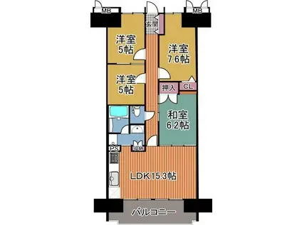 スペクトル碧南(4LDK/10階)の間取り写真