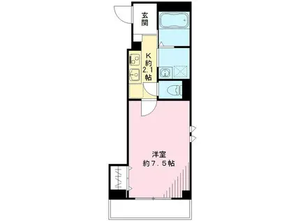 CASAイチリヅカ(1K/3階)の間取り写真