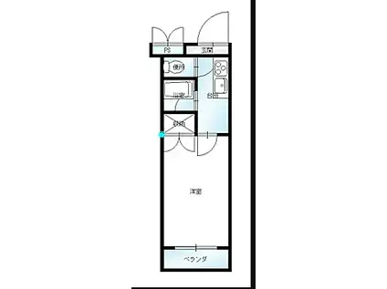アメニティーII(1K/3階)の間取り写真