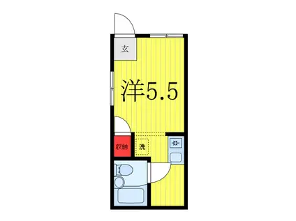 プチドリーム(ワンルーム/1階)の間取り写真