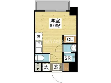 デ・クメール中川(ワンルーム/10階)の間取り写真