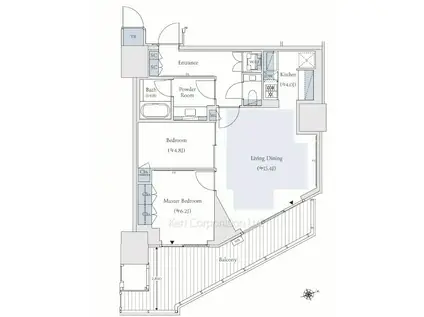 TAKANAWA GATEWAY CITY RESIDENCE(2LDK/5階)の間取り写真