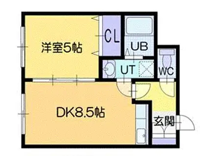 ビックモロ(1LDK/3階)の間取り写真