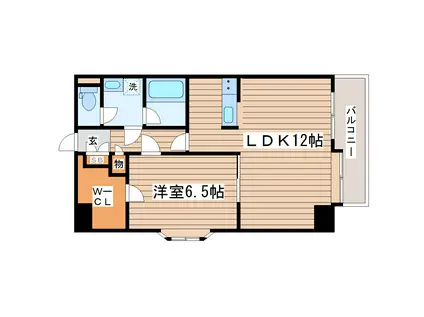 チェルボ北五番丁(1LDK/1階)の間取り写真