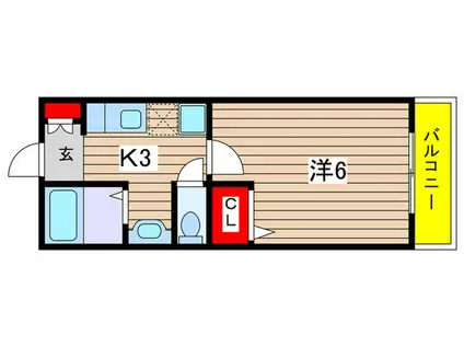 ディマンシュ(1K/2階)の間取り写真