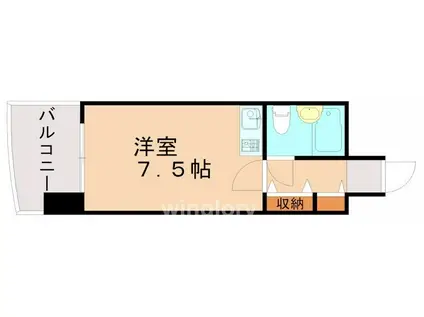 ステイタスマンション博多駅前(ワンルーム/10階)の間取り写真