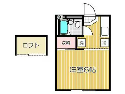 フローレス戸越(ワンルーム/2階)の間取り写真