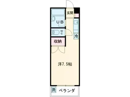 イマージュ吉野(ワンルーム/2階)の間取り写真