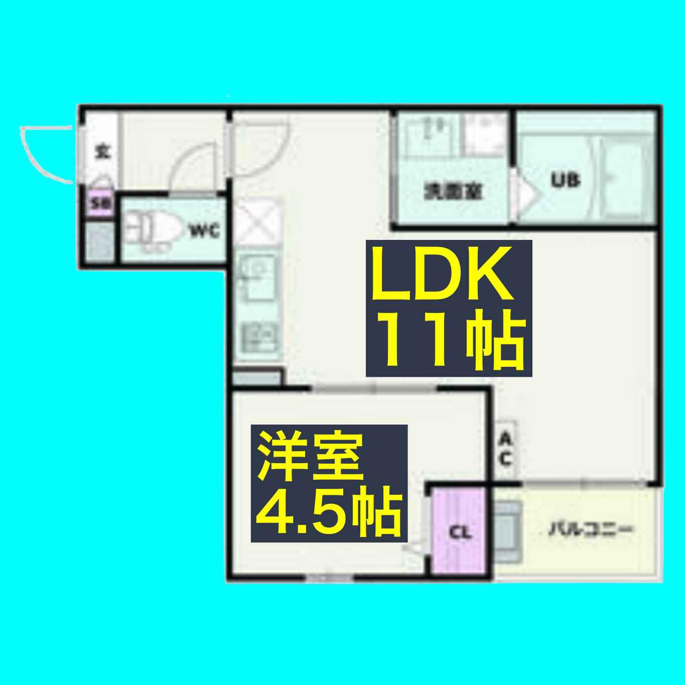 JACK OHATAI(1LDK/1階)の間取り写真