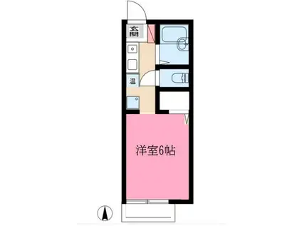 パークサイド五才美(1K/1階)の間取り写真