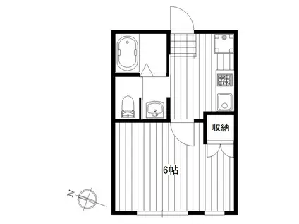 フォレストハウス習志野A棟(1K/1階)の間取り写真