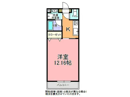 ルビーハイツ III(1K/3階)の間取り写真