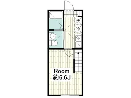 レイディアンス東久保(1K/1階)の間取り写真